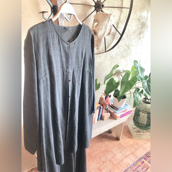 Eileen Fisher Dress & Top Linen Set - Picture 2 of 7